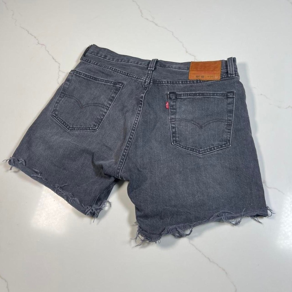 Vintage Levi's 501 women's cut black denim shorts jorts summer essential baggy